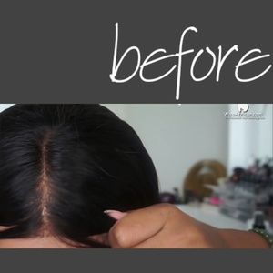 2 strips natural part for lace front wigs