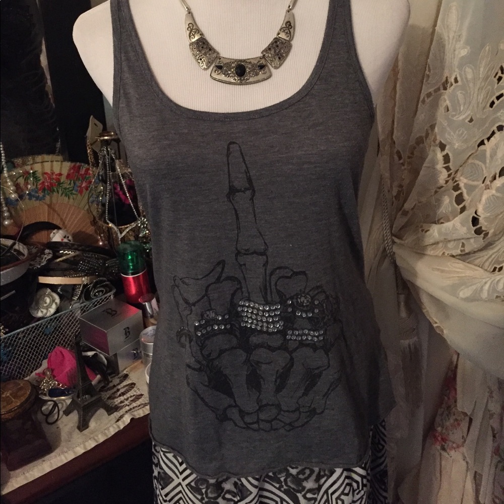 UP YOURS🖕🏼RAZOR BACK TANK TOP SZ M 🖕🏼BNWOT