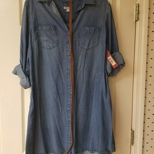 Merona long sleeve dress with belt