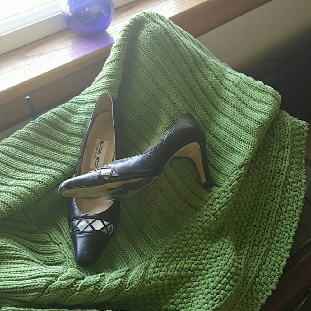 Black Leather Morgan Taylor Heels