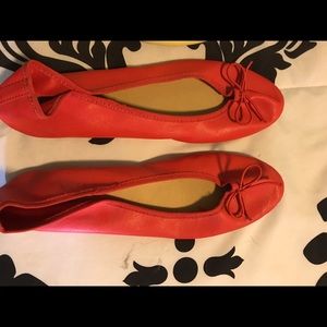 Coral Ballet Flats