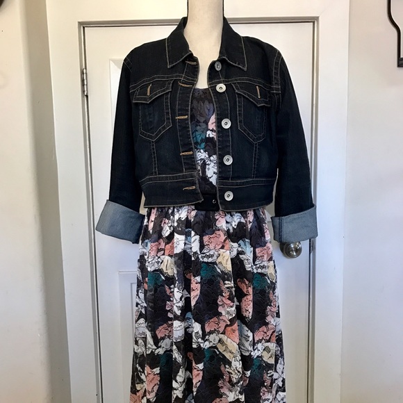 City Chic printed lace dress - Picture 2 of 8