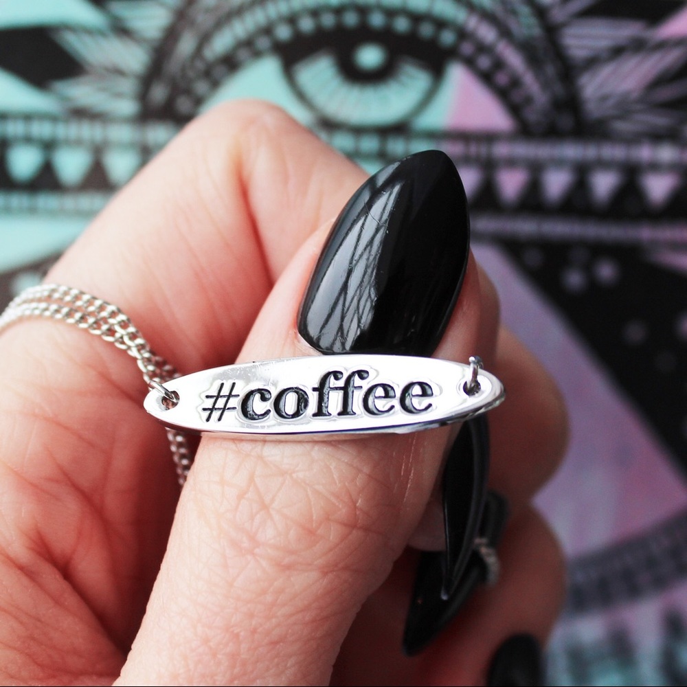 Coffee Hashtag Necklace