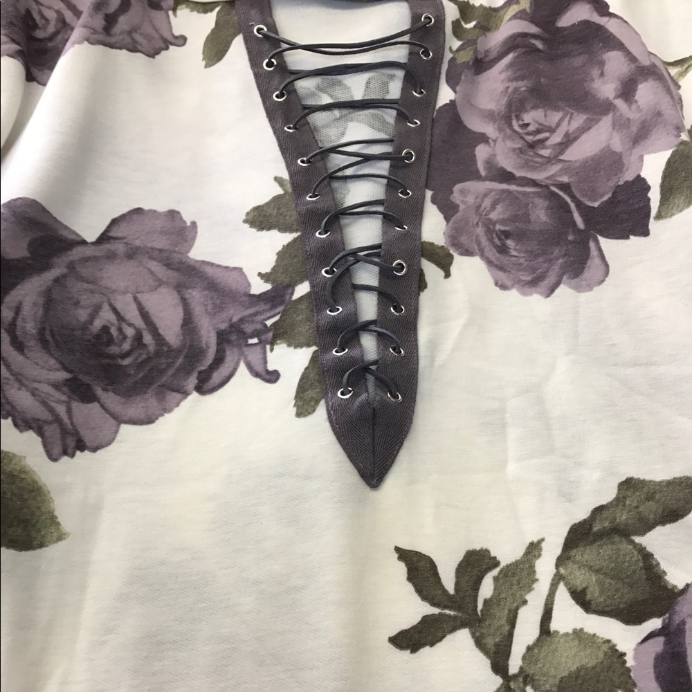 🔥PLUS🔥ONE 2X LEFT🔥Floral French Terry Dress - Picture 4 of 4