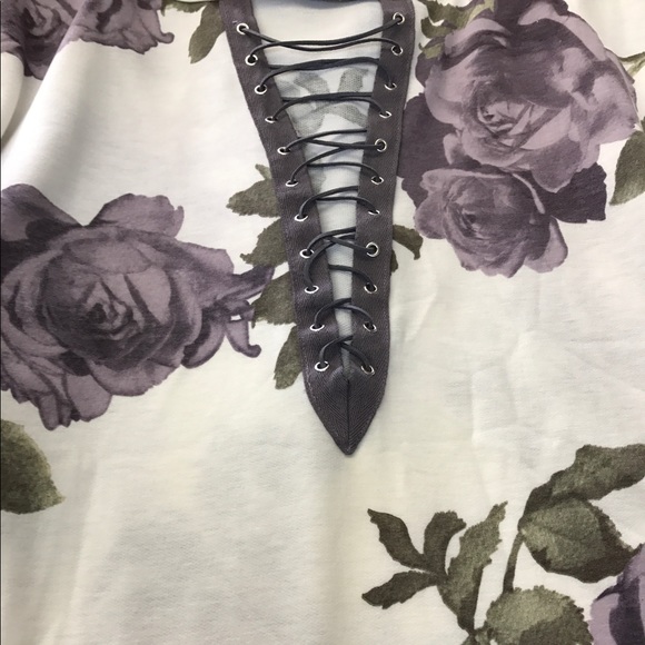 🔥PLUS🔥ONE 2X LEFT🔥Floral French Terry Dress - Picture 4 of 4