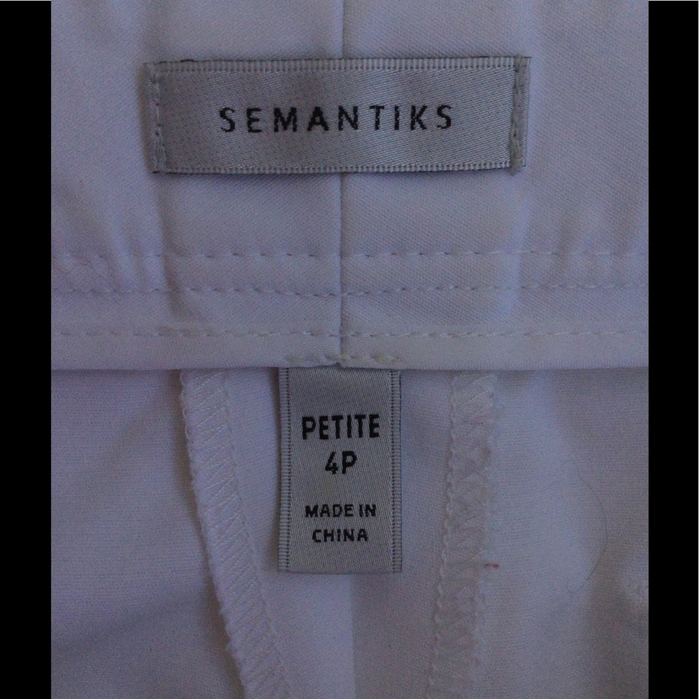 White cotton/spandex Capri pant - Picture 4 of 4