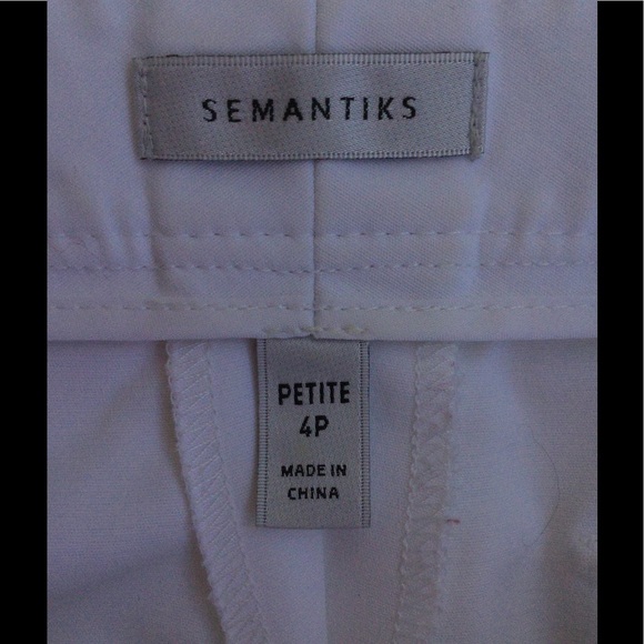 White cotton/spandex Capri pant - Picture 4 of 4