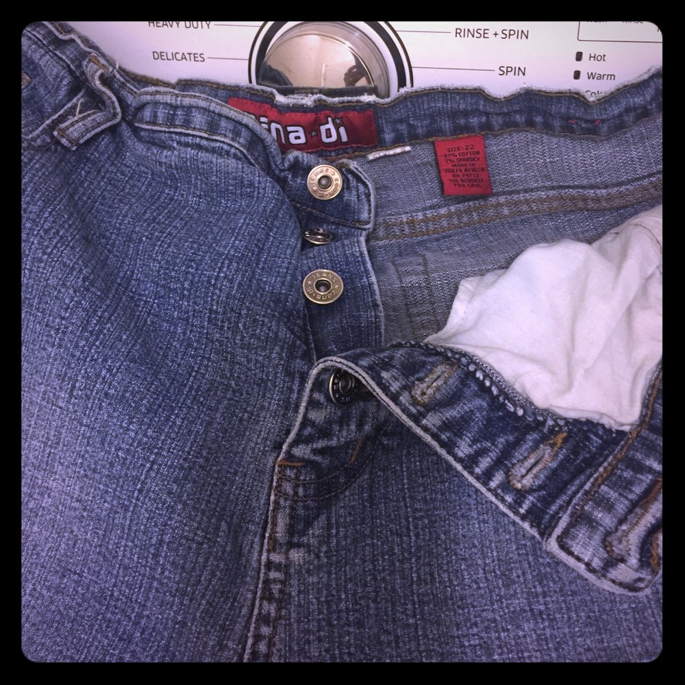 Zana Di button fly cropped jeans size 22
