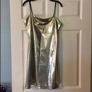 Urban Outfitters gold shimmer dress size L