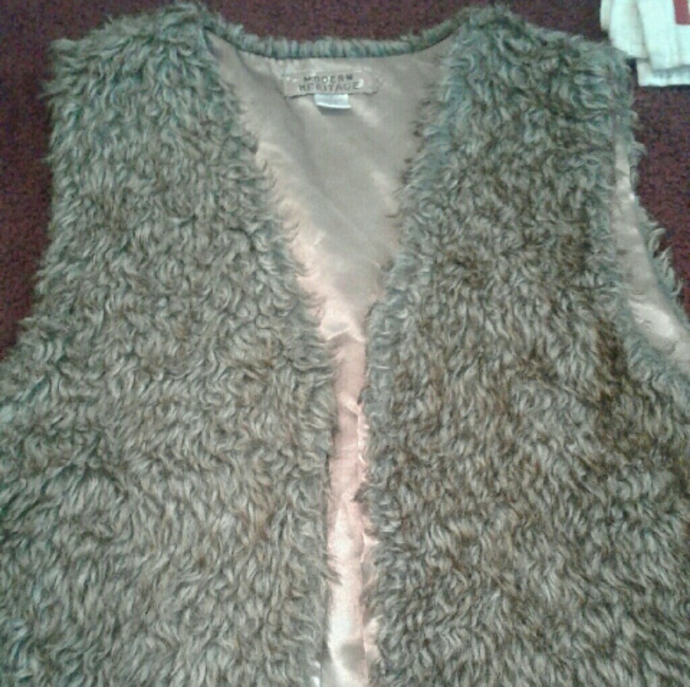 Faux fur vest