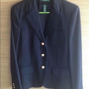 NWT Ralph Lauren black blazer women's size 8