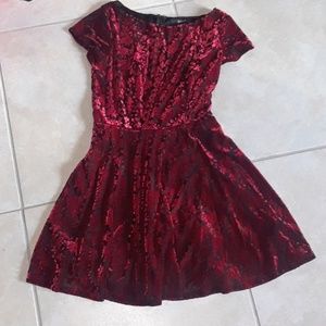 Floral Velvet Skater dress