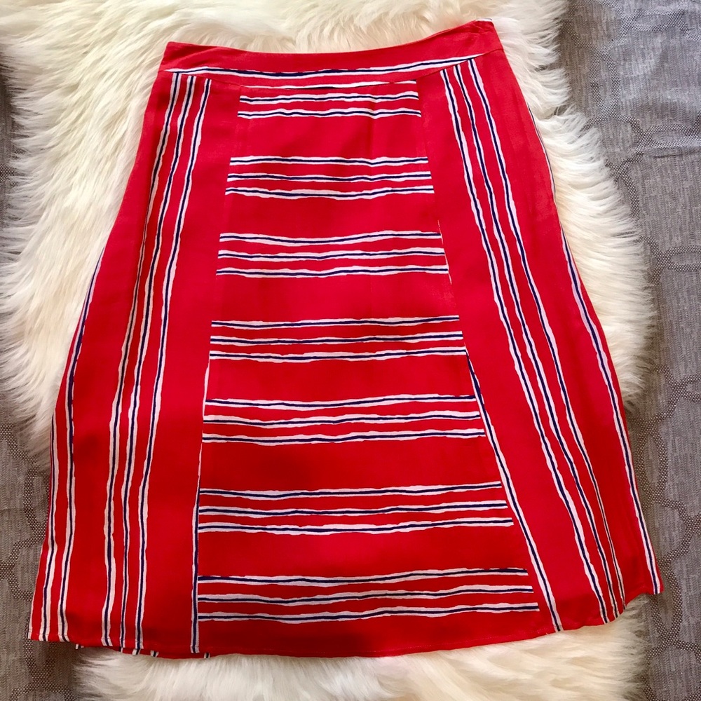 Red White and Blue A Line Skirt.