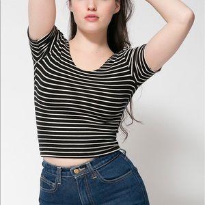 American Apparel Striped Crop Top