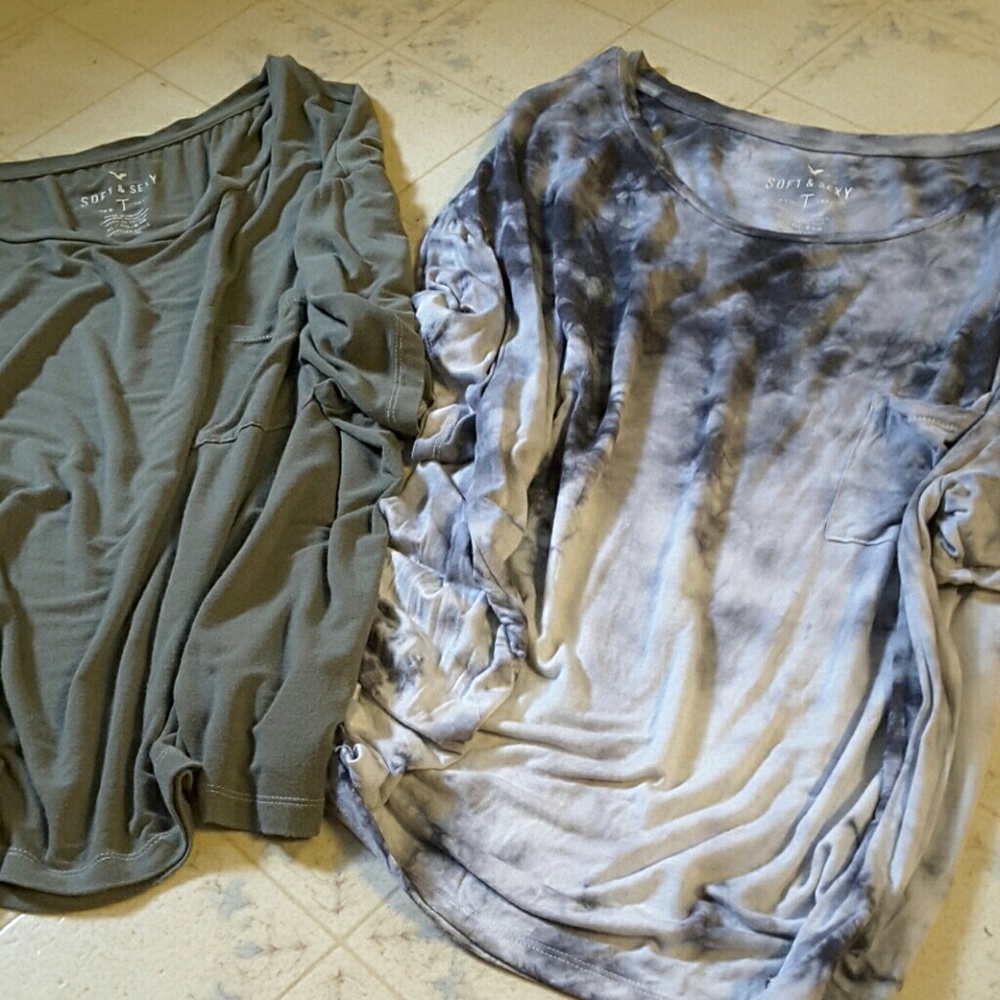 2 BOXY OVERSIZE AE TOPS SIZE XL