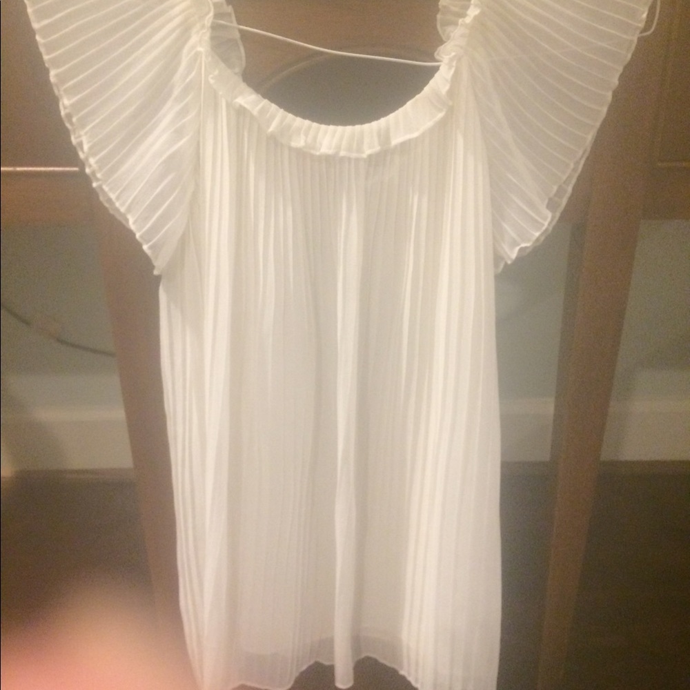 Joie accordion pleated blouse