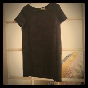 Black damask mini dress