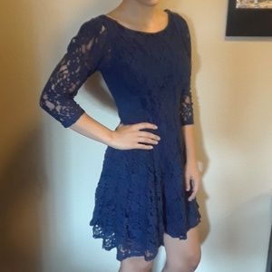 Navy blue lace dress