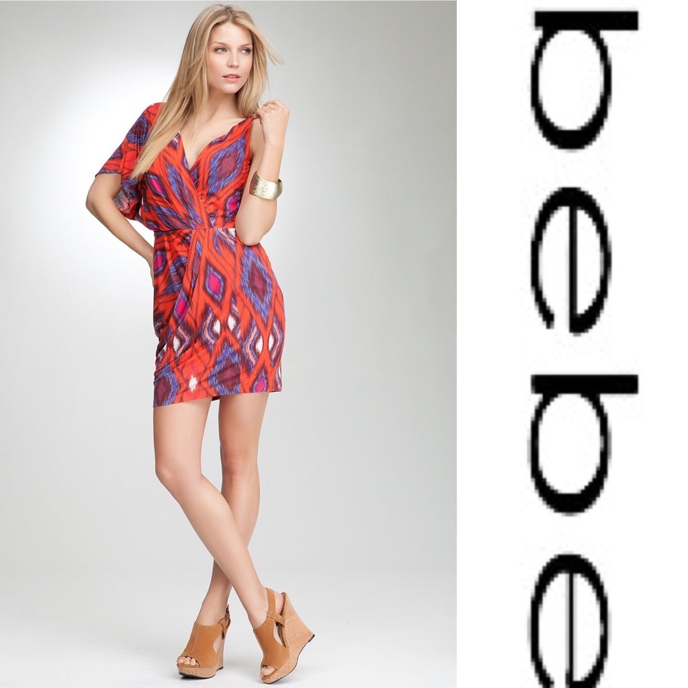 Bebe Asymmetric Draped Kimono Dress NWT