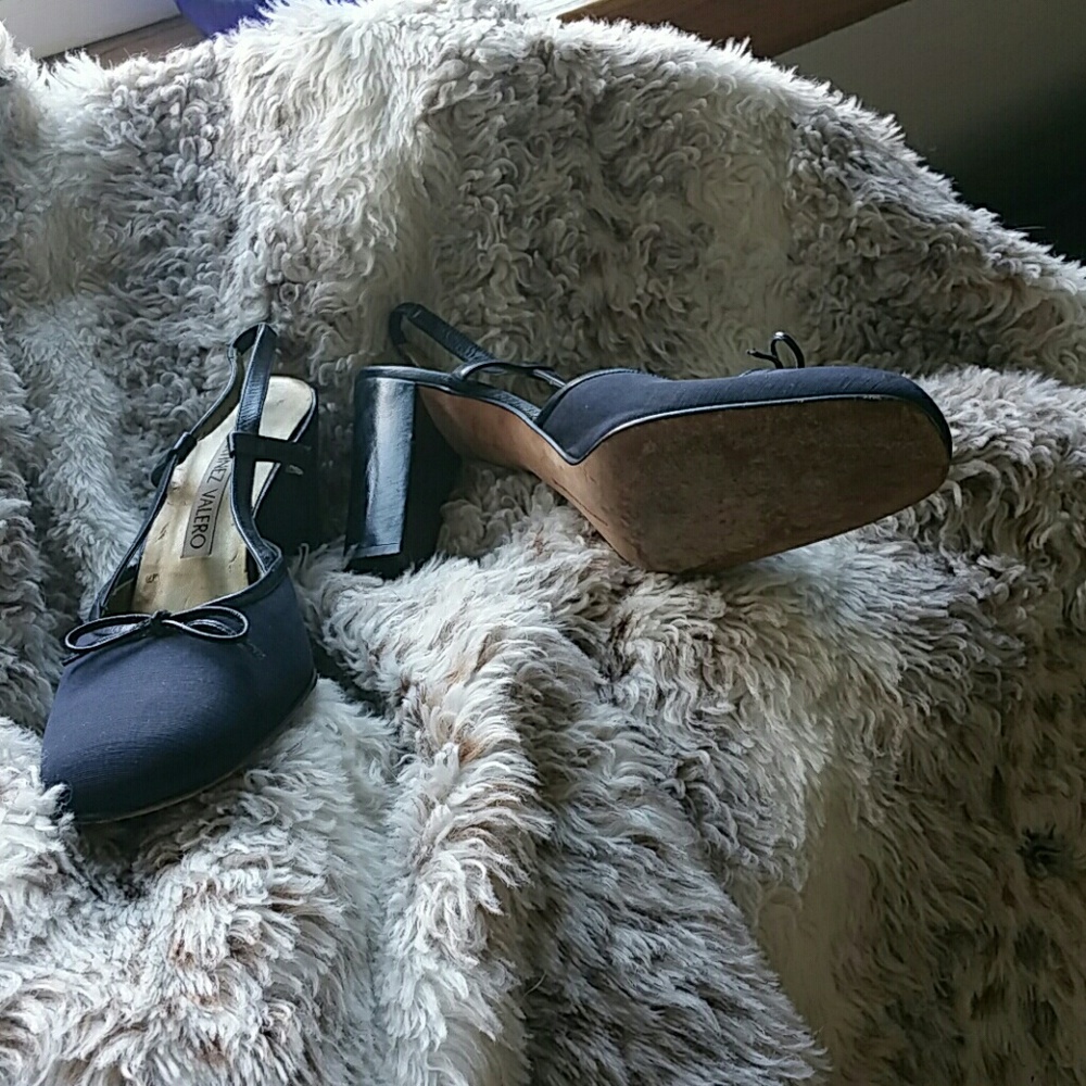 Navy Blue Heels by Martinez Valero