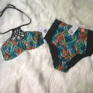 Two Piece High Waisted Bathing Suit