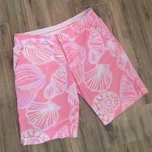Lilly Pulitzer Pink & White Bermuda Shorts as 4
