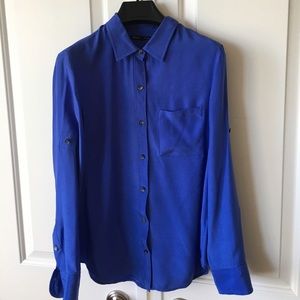 MADEWELL Blue Silk Blouse
