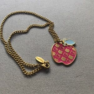 Gently used adorable Hello Kitty Apple necklace