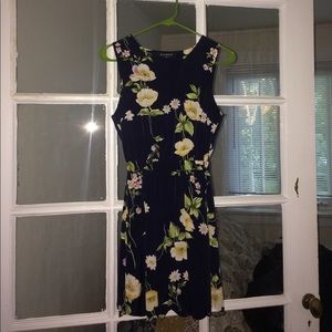 ByCorpus Navy Floral dress w back detail