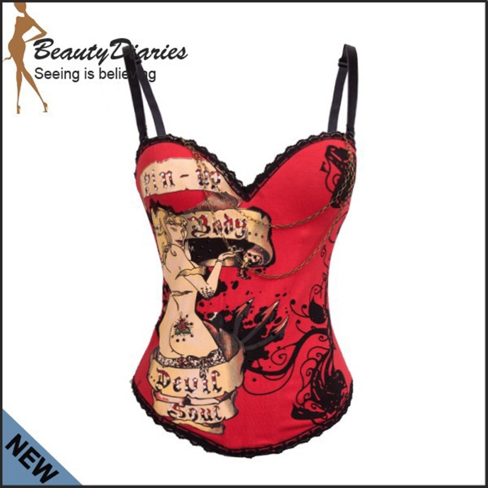 Red pinup corset