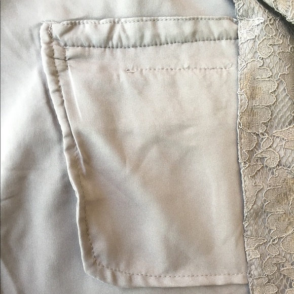 CHICO'S grey lace lightweight blazer w/pockets EUC - Picture 4 of 8