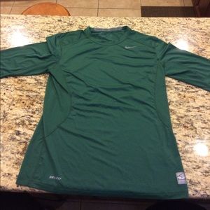 Green Nike Pro Combat Dri-Fit Long sleeve
