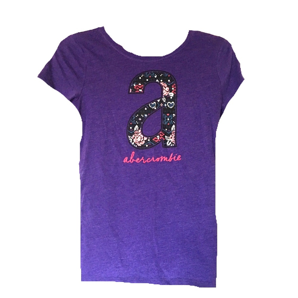 This is a kids large Abercrombie purple T-shirt.