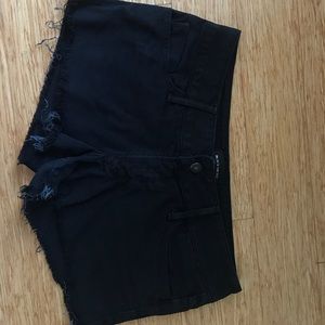 Black Orchid cut off black denim shorts!