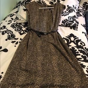 Leopard print career dress
