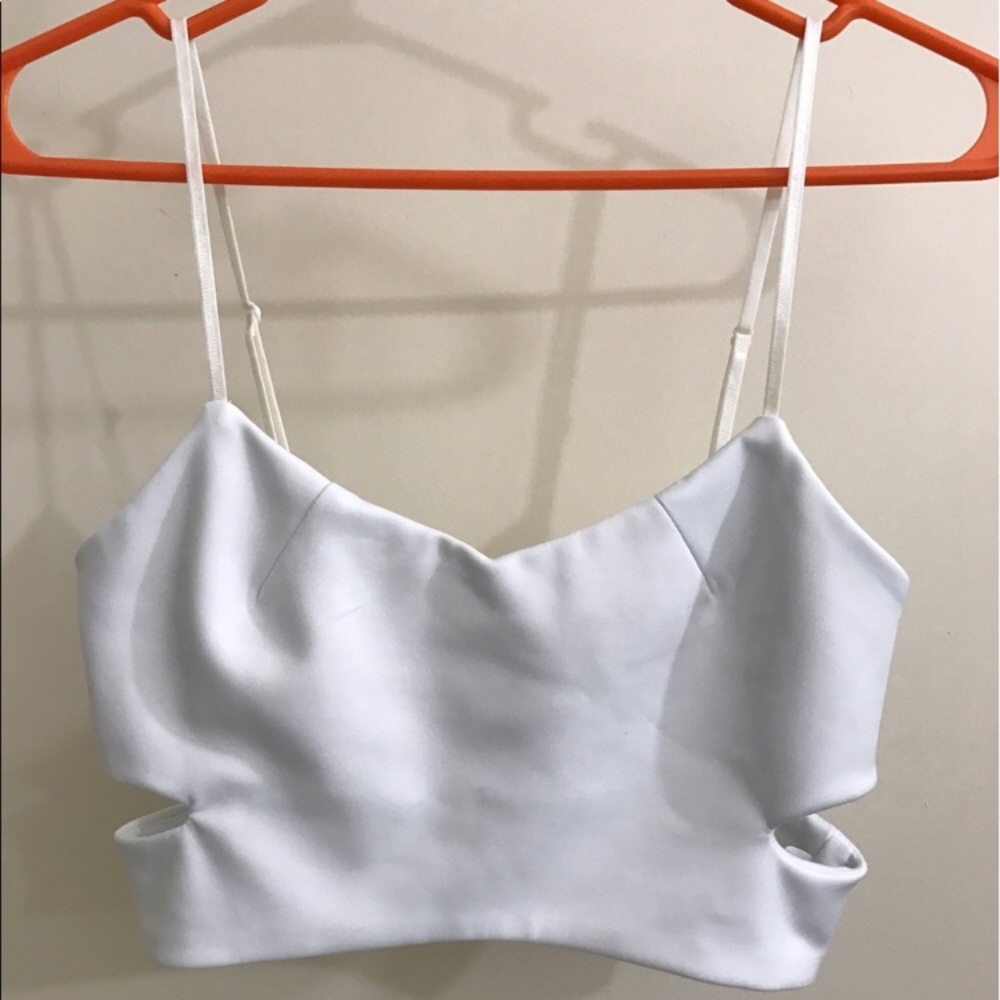 White Cut-Out Bra Top