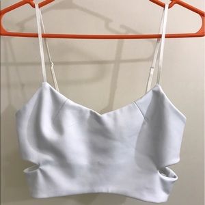 White Cut-Out Bra Top