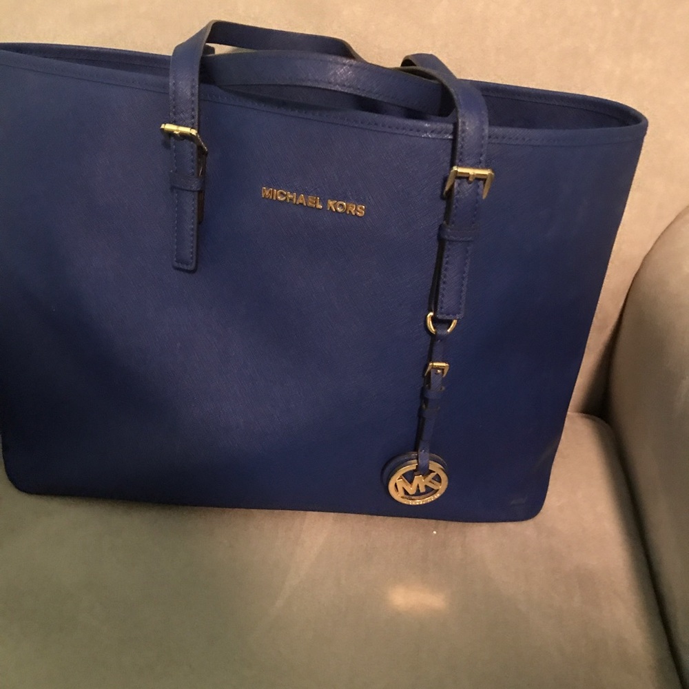 Michael Kors Jet Set Large Tote Blue
