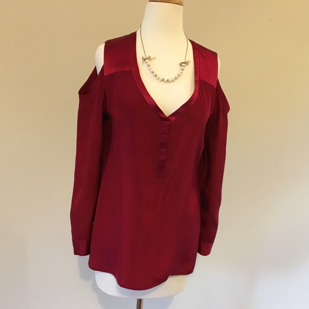 Nanette Lepore sexy long sleeve silk blouse