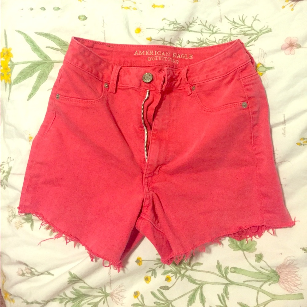 Coral American Eagle Shorts