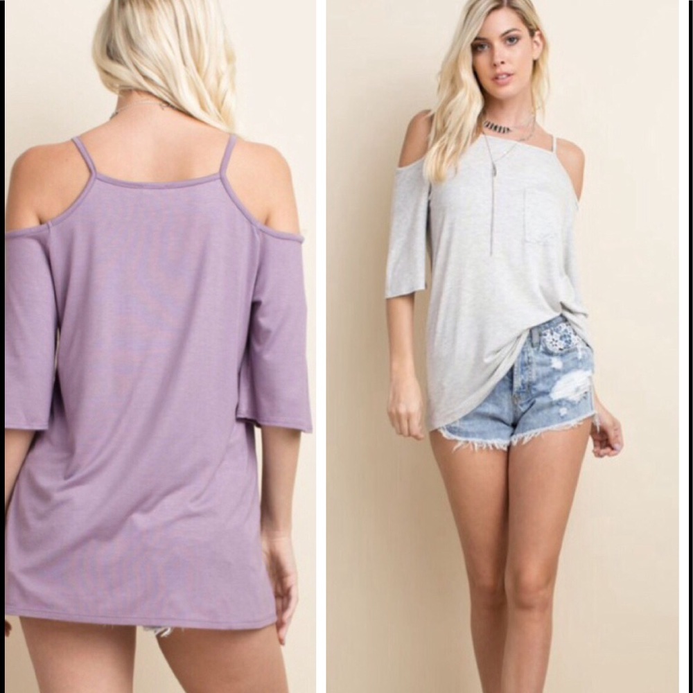 •open shoulder tee• - Picture 2 of 2