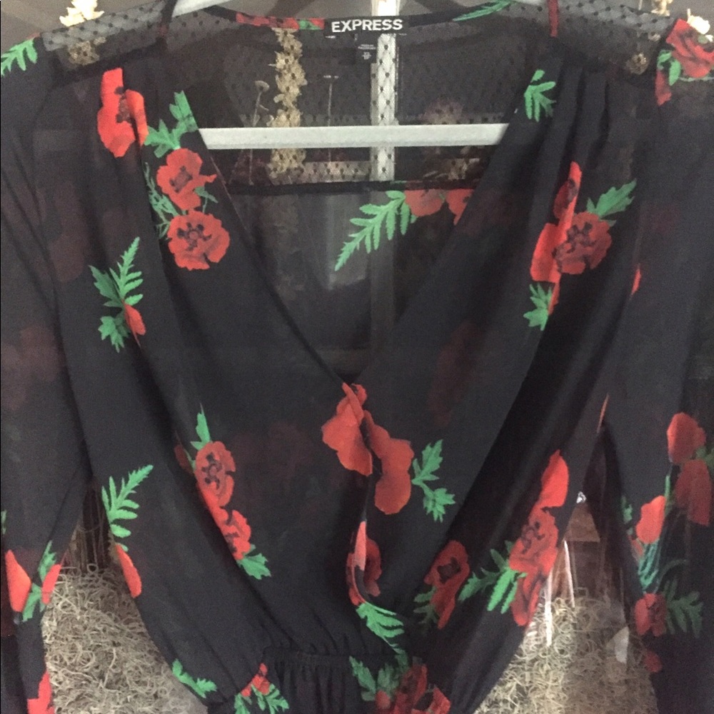 Express floral blouse