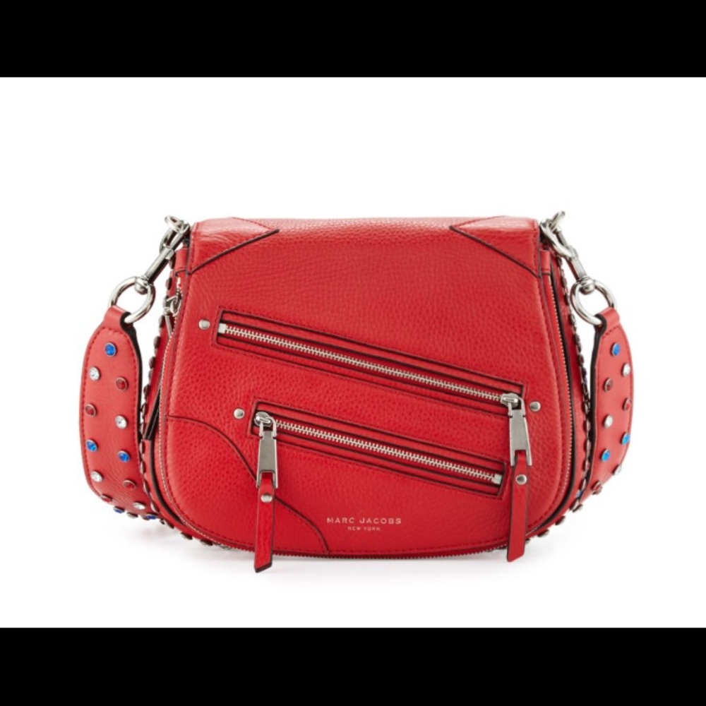 🎉HP🎉Marc Jacobs studded Red saddle crossbody bag
