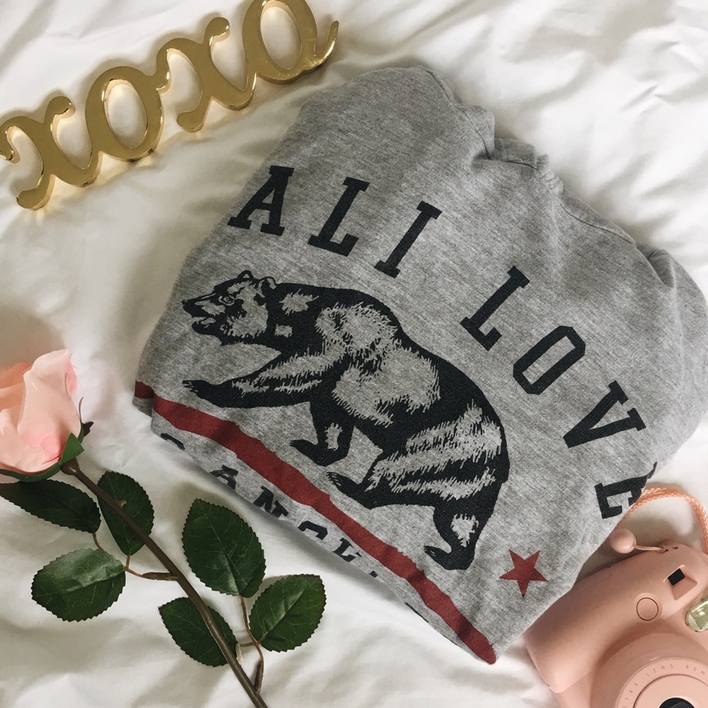 cali love gray hoodie