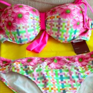 Colorful Floral Bathing Suit