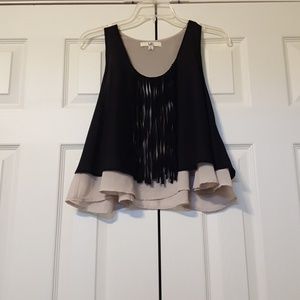 Ya fringe crop top
