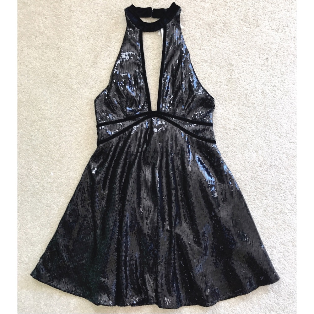 NWT Free People Film Noir Sequin Mini Dress