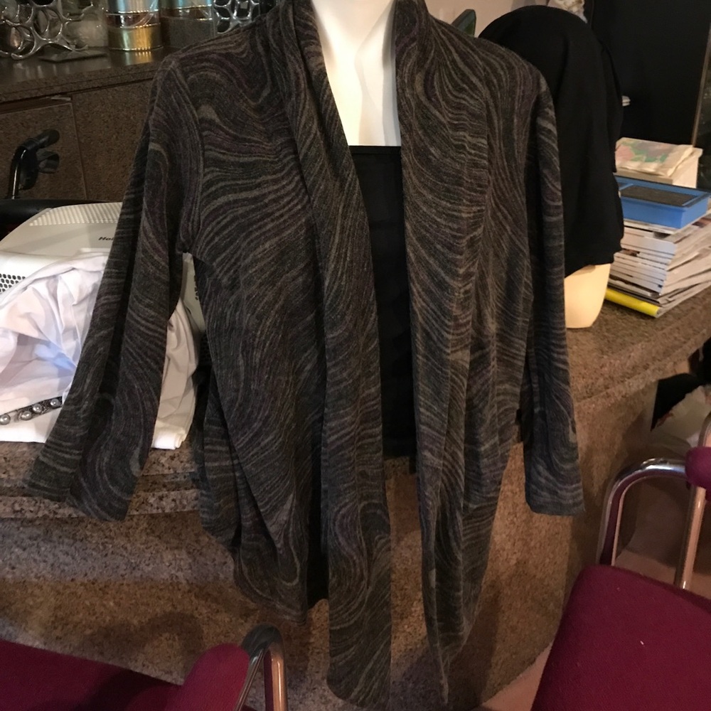 Alberto Makali cardigan w/lace & sequins in mauve