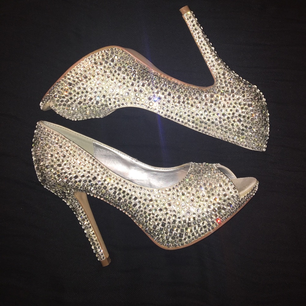 Charlie Co. London clear Rhinestone Heels