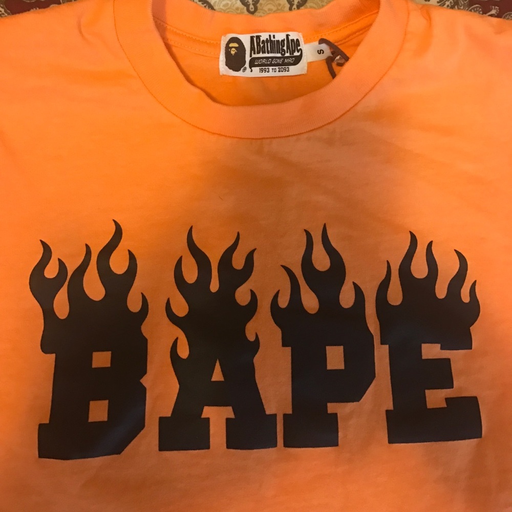 New * BAPE Orange tee for Women